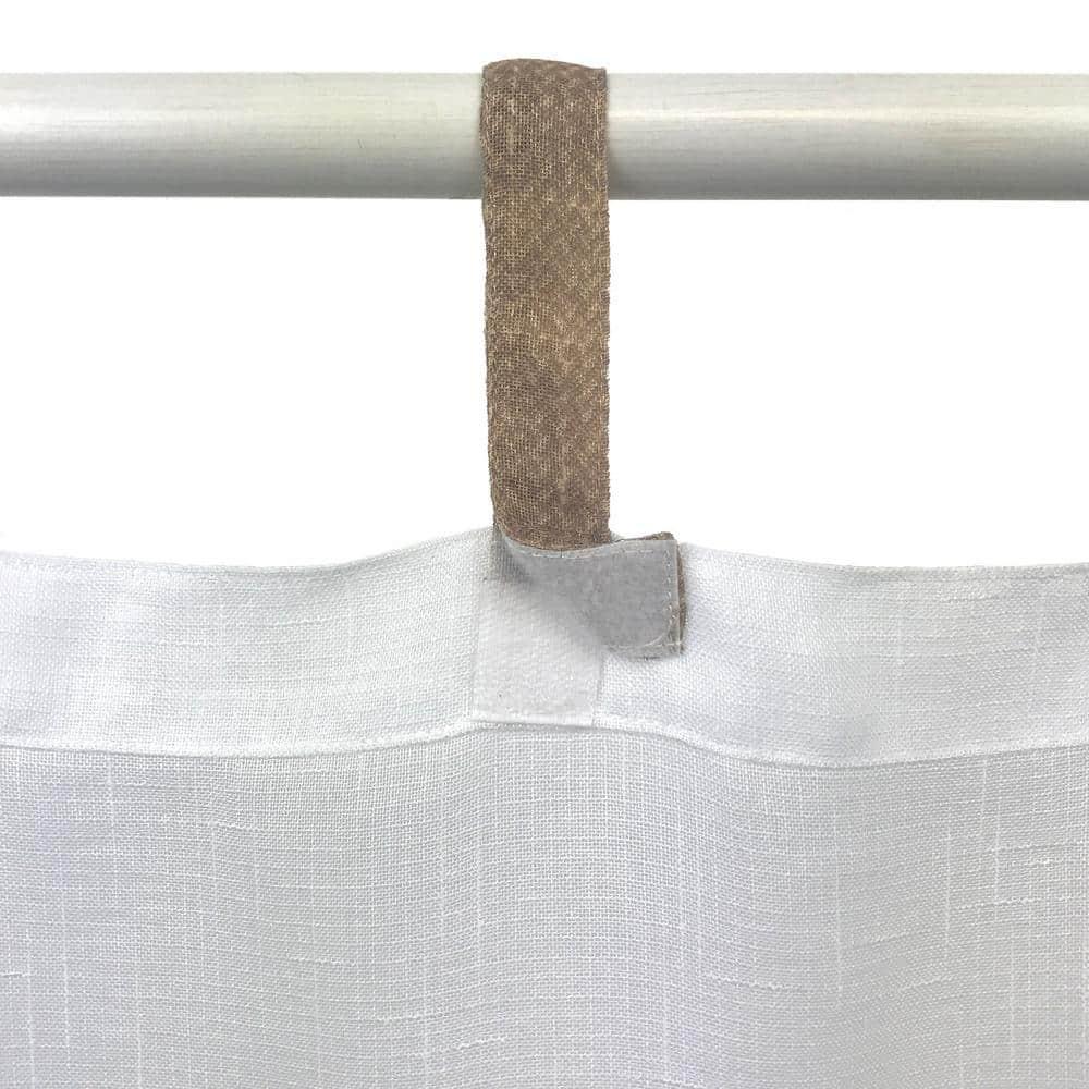 Darien Indoor/Outdoor Sheer Tab Top Single Window Curtain for Patio, Porch, Cabana - 52 x 108 - White - Elrene Home Fashions