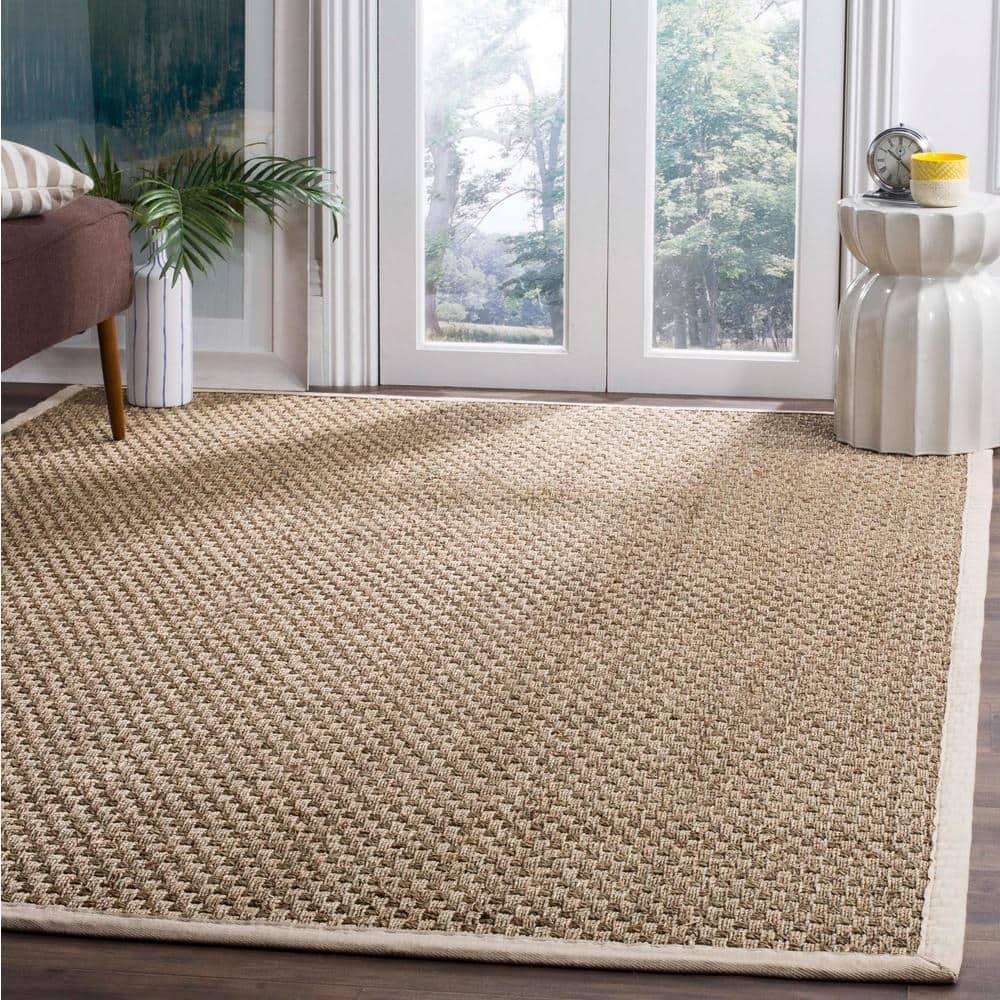 Natural Fiber NF114 Power Loomed Area Rug - Natural/Ivory - 6'x6' - Safavieh.