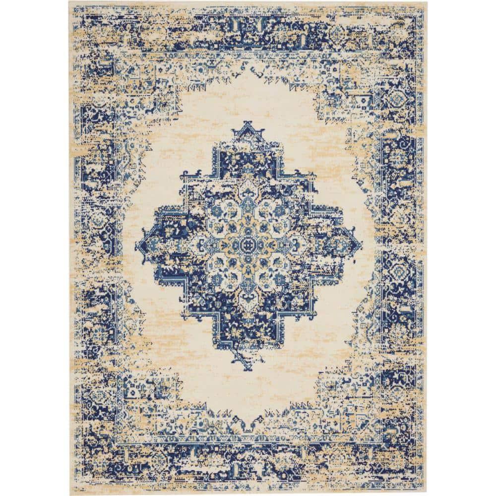 Nourison Grafix GRF14 White Area Rug 5'3" x 7'3"