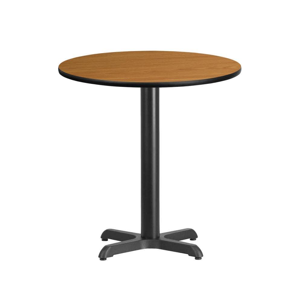Flash Furniture Carrus Round Laminate Table Top with Height Table Base