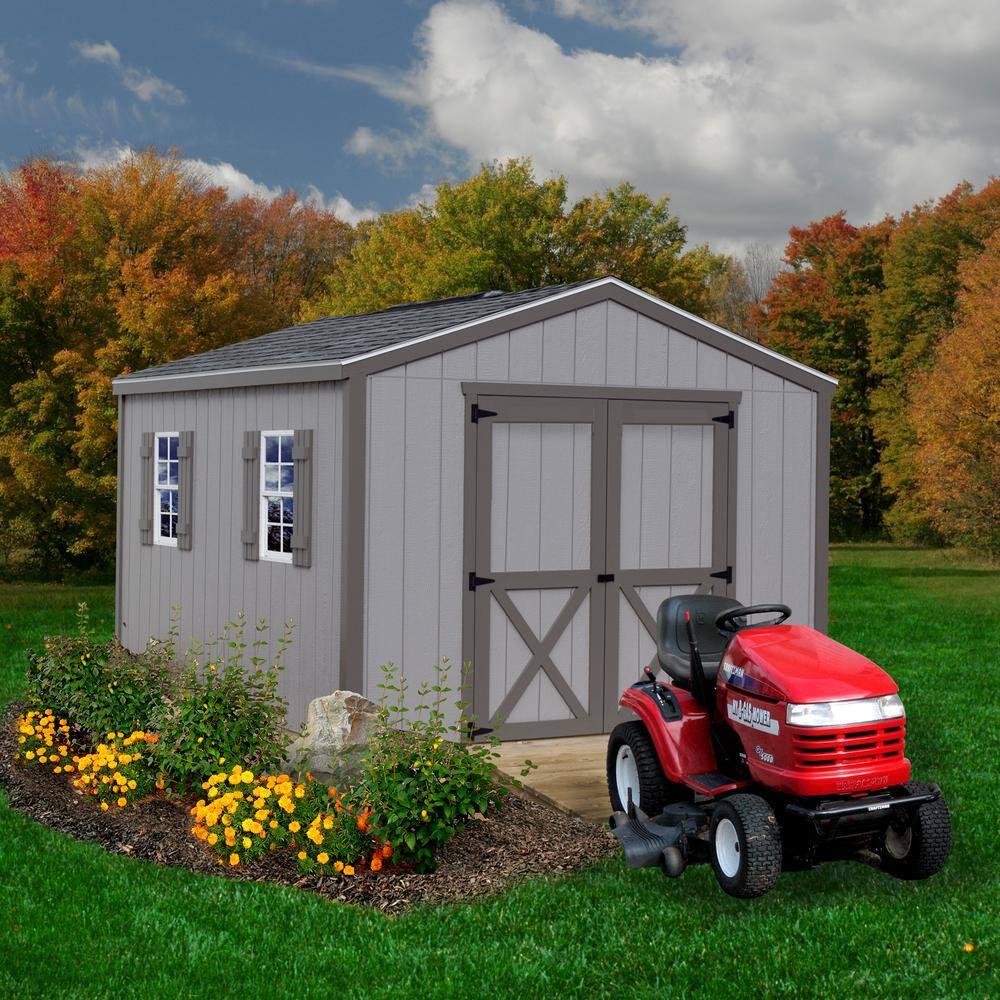 Elm 10 ft. W x 12 ft. D Solid Wood Storage Shed