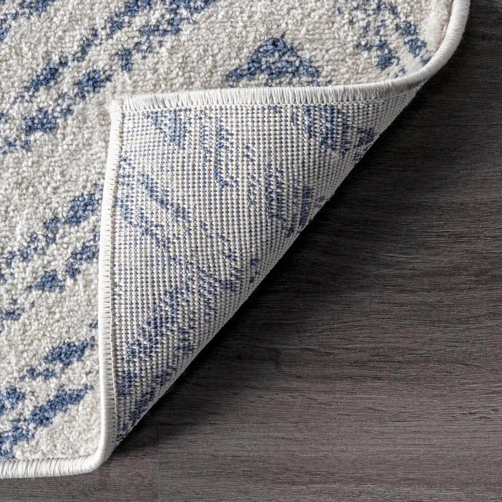 Nuloom Rosanne Chevron 12x18 Indoor Area Rug for Living Room Bedroom Dining Room Kitchen, Blue/Ivory