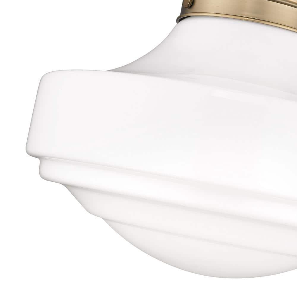 Modern Brass Finish Vintage Milk Glass Ceiling Pendant Light