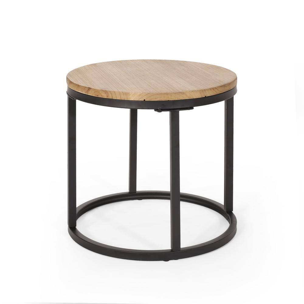 3pc Gerrish Modern Industrial Table Set Antique Brown - Christopher Knight Home: Sturdy Space-Saving Furniture