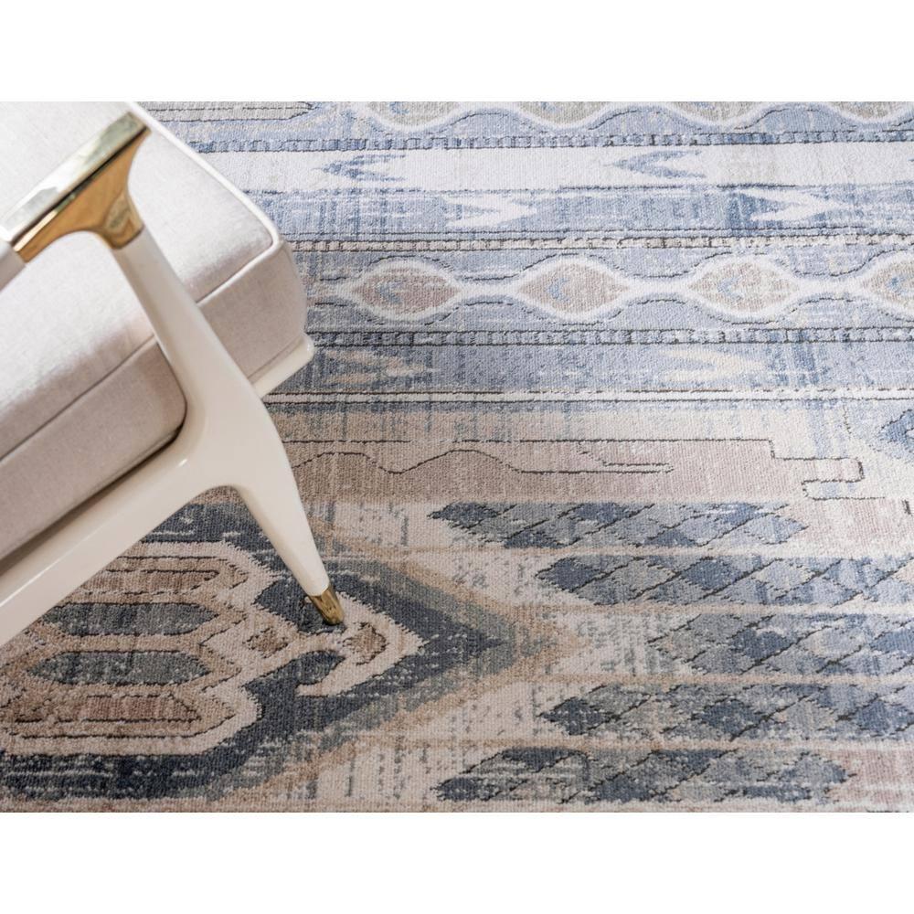 Unique Loom Portland Collection Area Rug - Orford (2' 2" x 12' Runner Navy Blue/Blue)