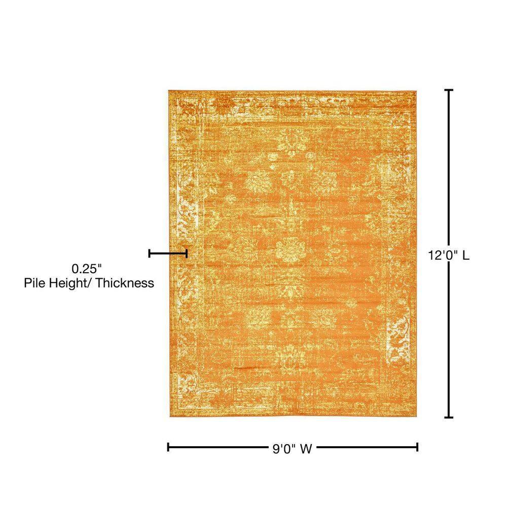 Unique Loom 9' 0 x 12' 0 Sofia Casino Orange Area Rug