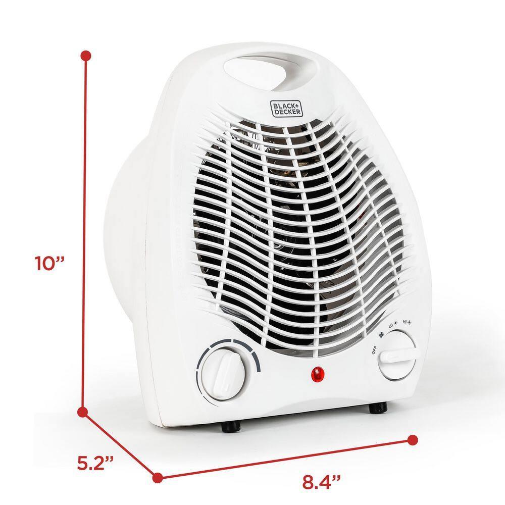 BLACK+DECKER Personal Desktop 1,500 Watt Electric Fan Compact Heater