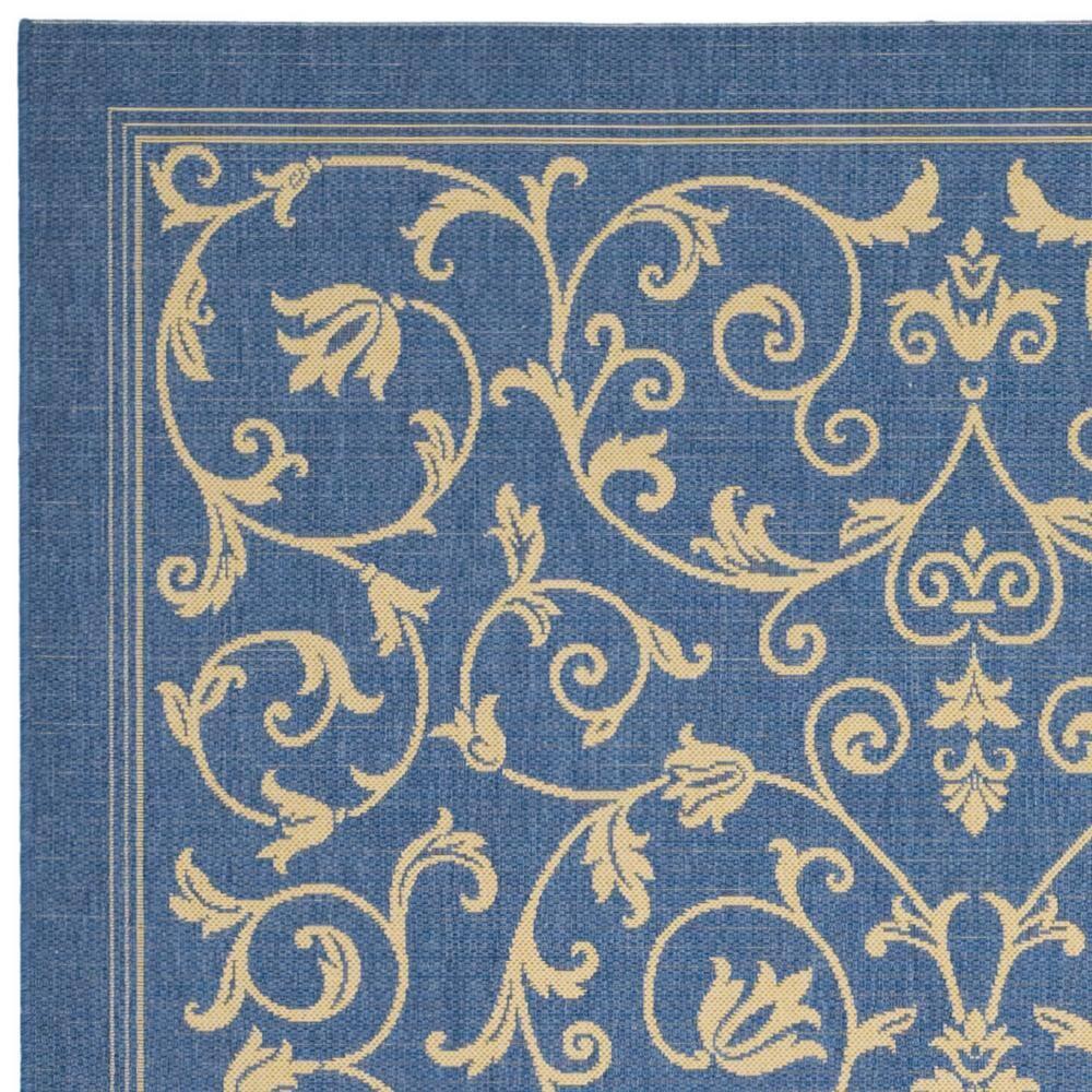 Courtyard CY2098 Power Loomed Indoor and Outdoor Area Rug - Blue/Natural - 9'x12' - Safavieh