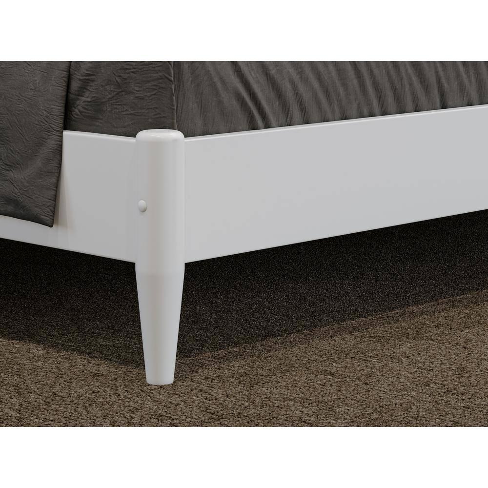AFI Florence Queen Solid Wood Low Profile Platform Bed, White