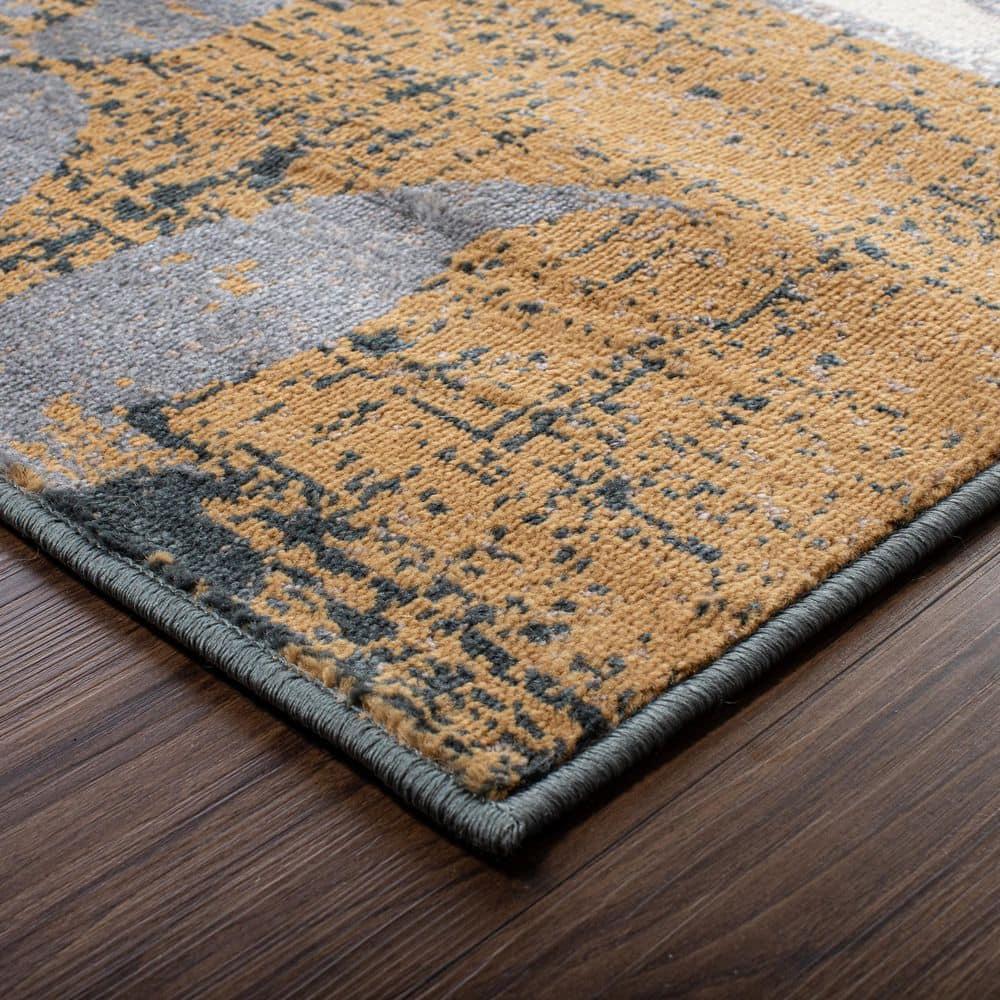Superior Pastiche Floral Indoor Area Rug, 5' x 8', Camel