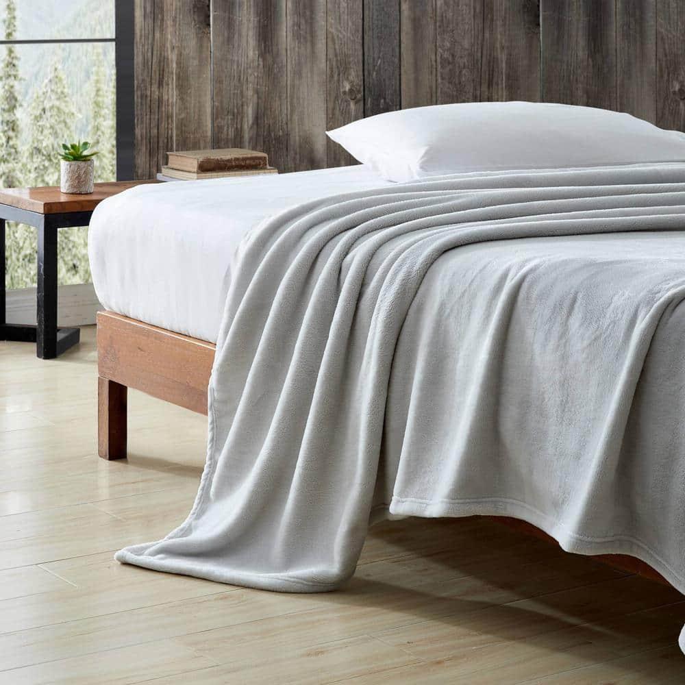 Eddie Bauer Solid Ultra Soft Plush Reversible Blanket