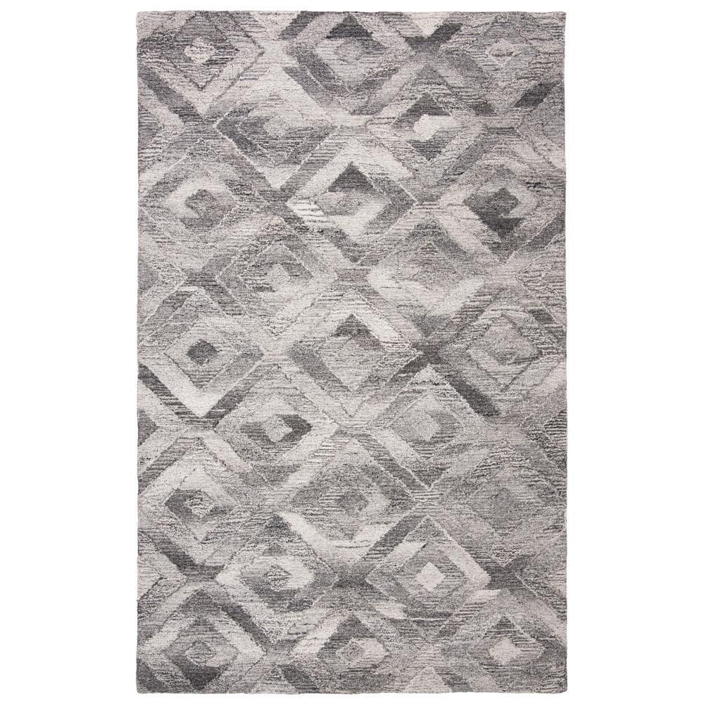 Abstract ABT635 Hand Tufted Area Rug - Grey - 6'x9' - Safavieh.