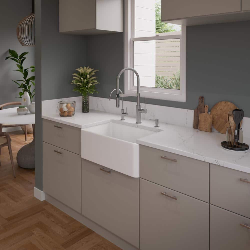 30'' L Farmhouse / Apron Single Bowl Fireclay Kitchen Sink