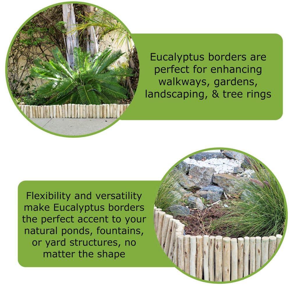 Backyard X-Scapes Eucalyptus Outdoor Garden Borders Wood Lawn Edging