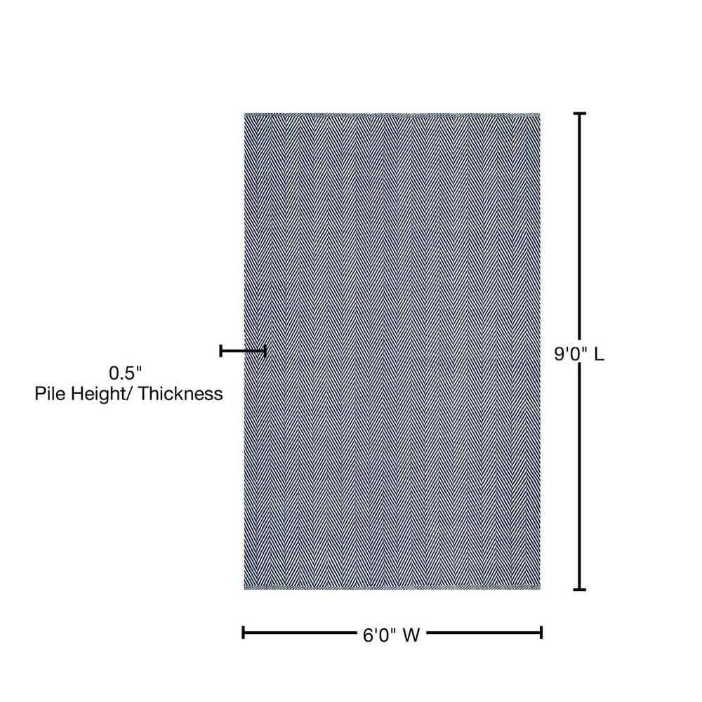 Nuloom Hand Loomed Kimberley Area Rug Navy 6' x 9'