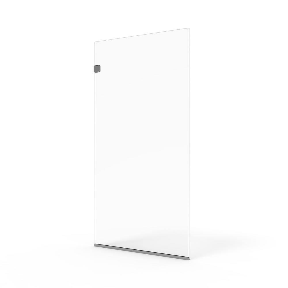 Milan 30" W x 60" H Frameless Fixed Glass Panel