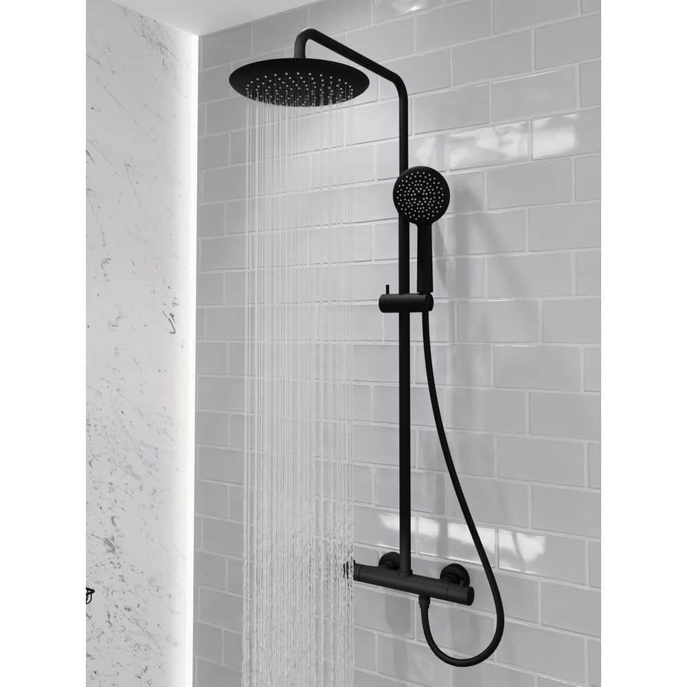 Heavy Rainfall Stainless Steel Shower Bar with Hand Sprayer