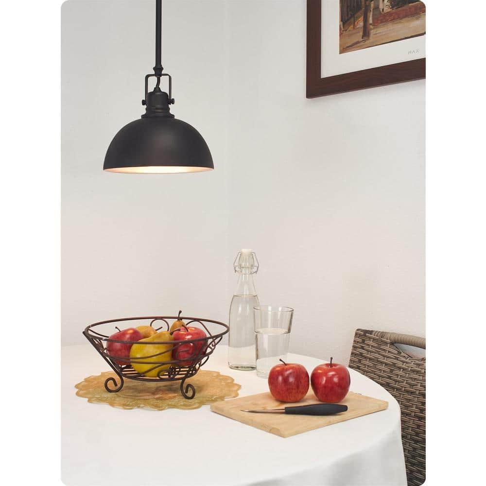 Kira Home Belle 9" Contemporary Industrial Pendant Light, Adjustable Length + Shade Swivel Joint, Oil-Rubbed Bronze