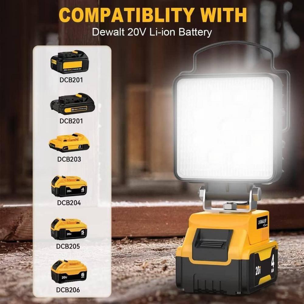 AnTom LED Work Light , 48W 4800LM LED Flood Light for Outdoor and Job Site Lighting- Dimmable Design