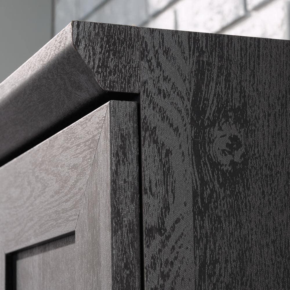 Sauder Homeplus Engineered Wood Storage Cabinet in Raven Oak Finish