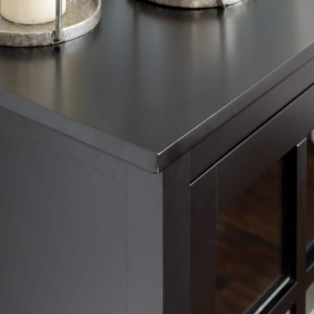 52" Wood Console Table TV Stand in Black