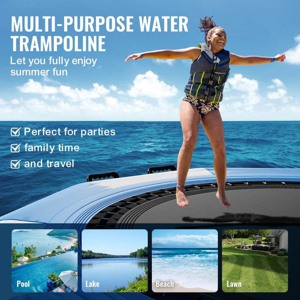 VEVOR Inflatable Water Bouncer, 10ft Recreational Water Trampoline, Kids Adults Floating Rebounder for Pool, Lake, Water Sports