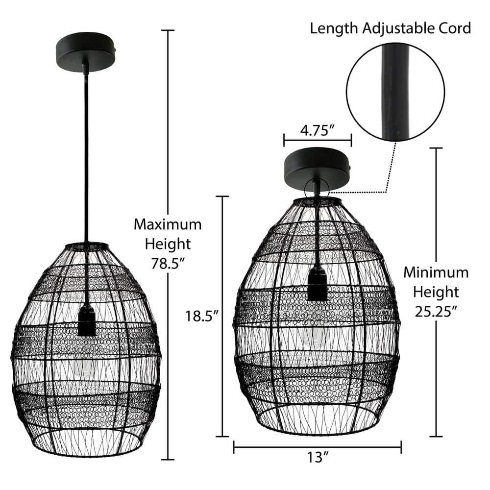 Neddie Single Light Metal Dimmable Pendant
