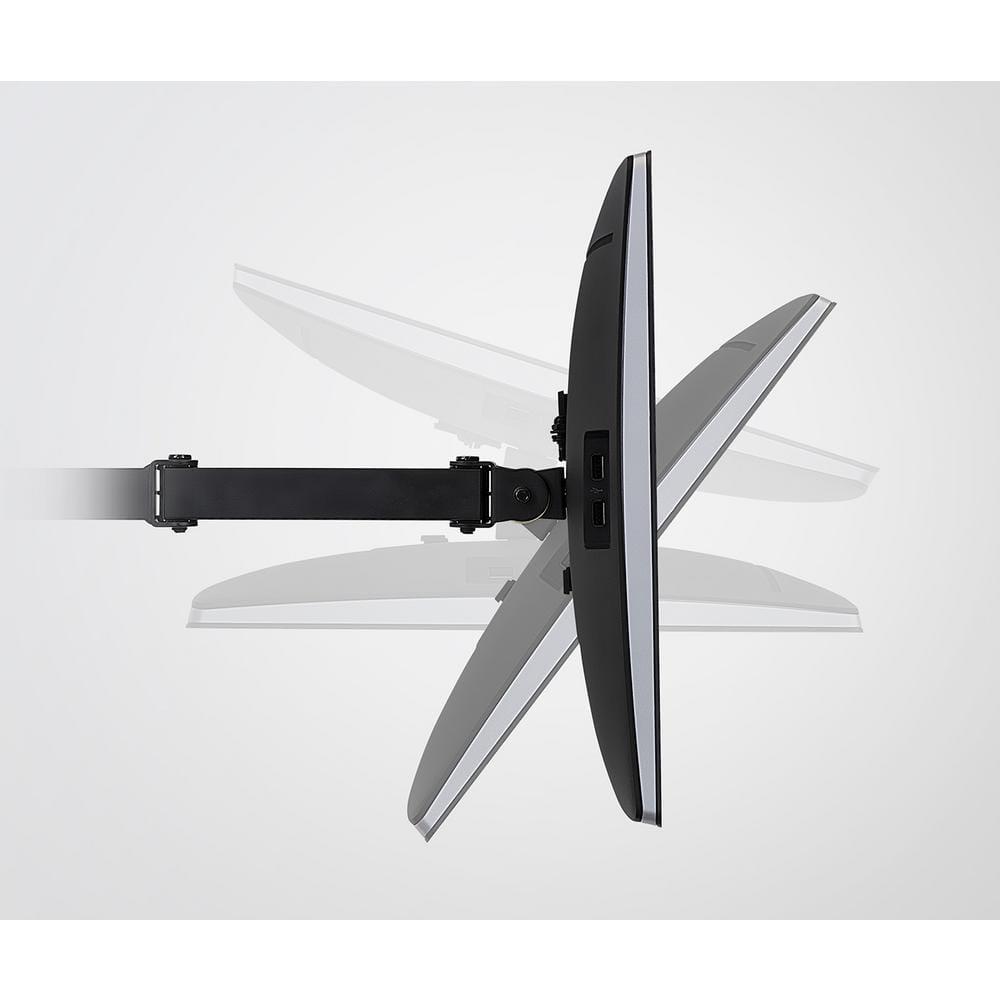 Mount-It! Dual Monitor Mount | Double Monitor Desk Stand | Two Full Motion Adjustable Arms Fit 2 Computer Screens 17 - 32 in. | C-Clamp & Grommet Base