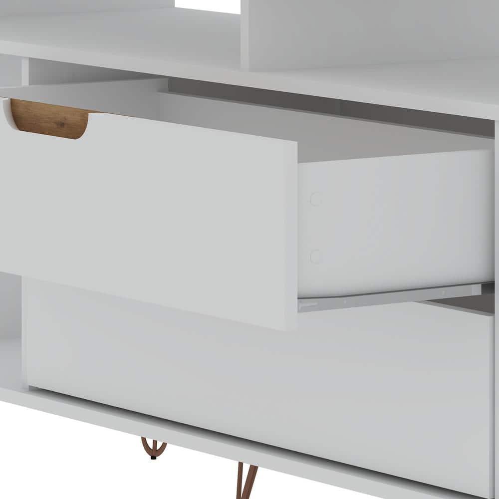 Rockefeller 62.99 TV Stand with Metal Legs and 2 Drawers
