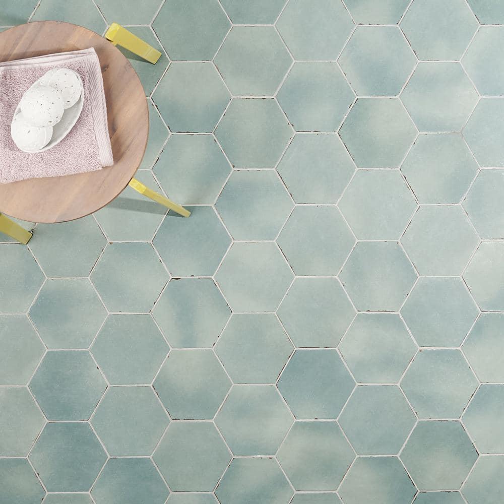 Bond Tile Palo Alto Hex 6" Hexagon Handmade Look Porcelain Floor and Wall Tile (5.38 Sq. Ft. / Case)