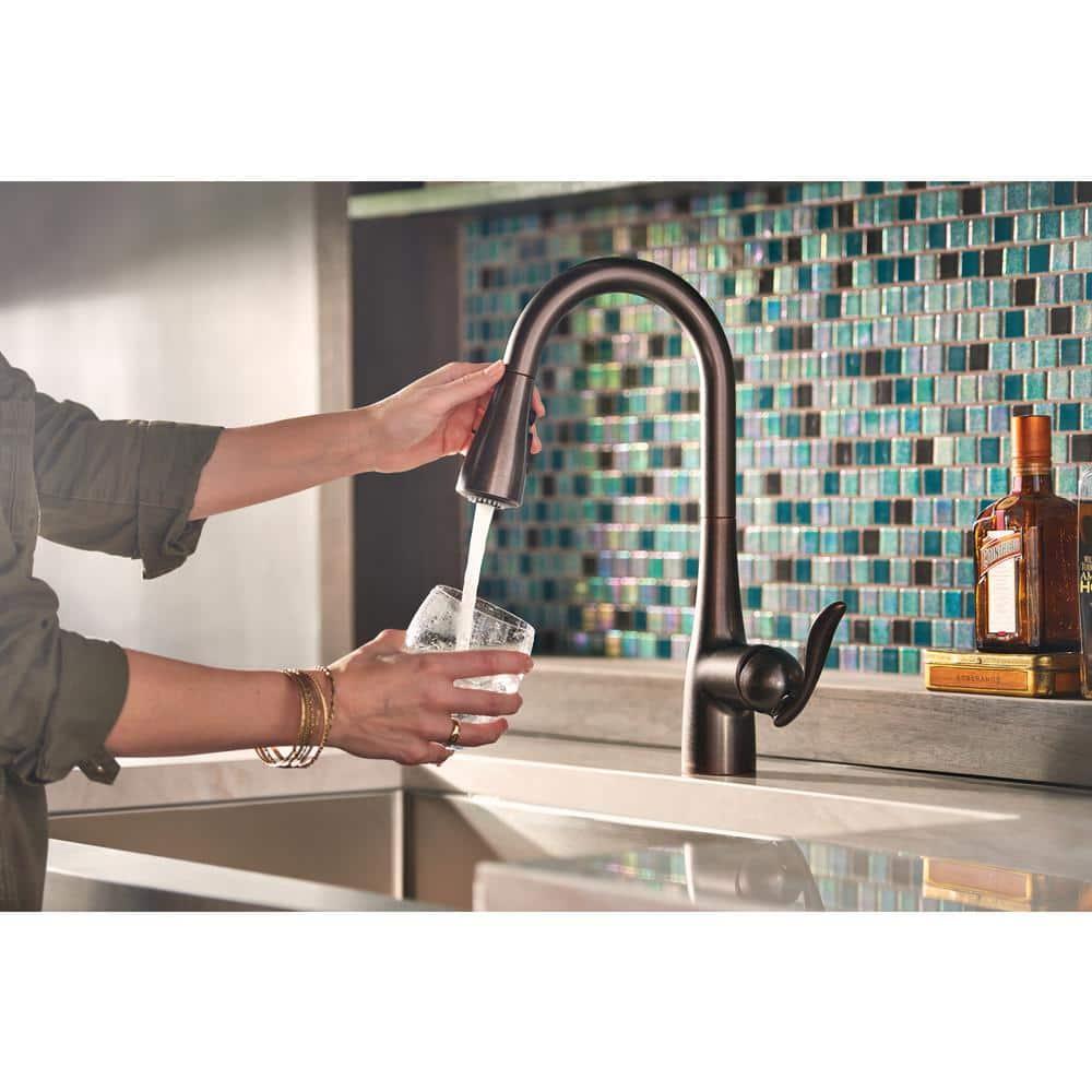 Moen Arbor One Handle High Arc Pulldown Bar Faucet with Reflex Technology