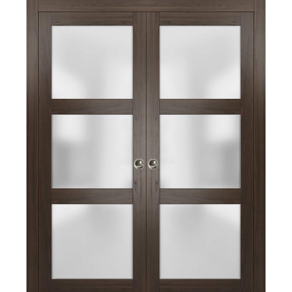 SARTODOORS Lucia Frosted Glass Sliding Closet Doors