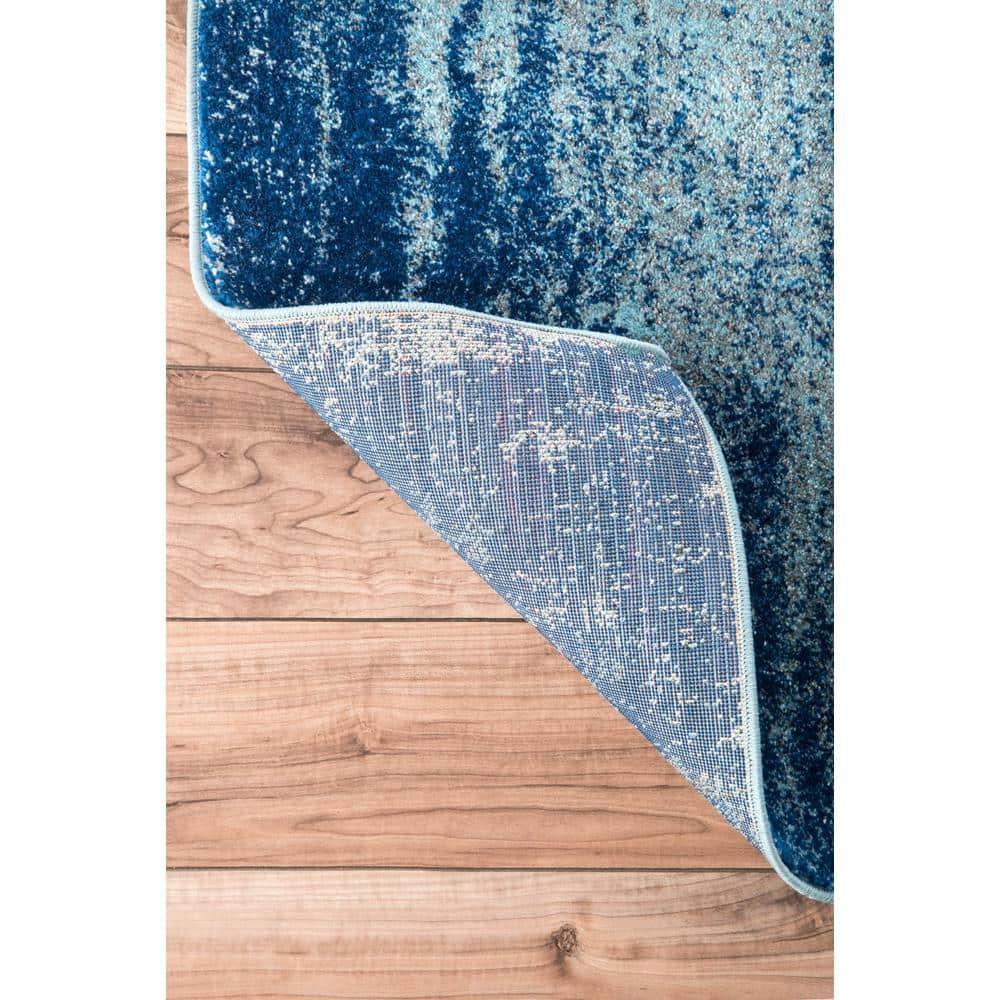 Nuloom Alayna Abstract 2x3 Accent Indoor Area Rug for Living Room Bedroom Dining Room Entryway Kitchen, Blue/Ivory