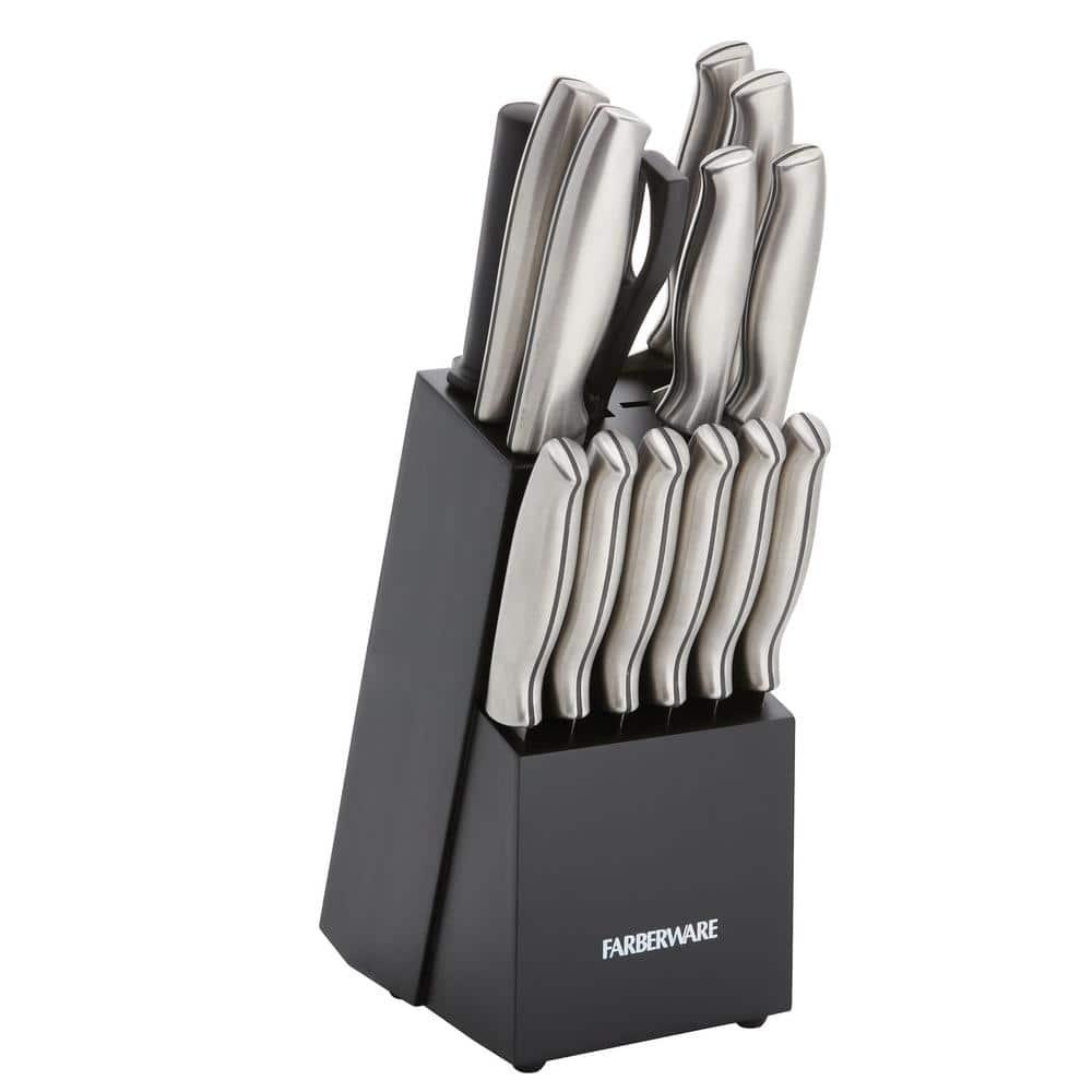 Farberware Farberware 15-Piece High Carbon Stainless Steel Knife Block Set