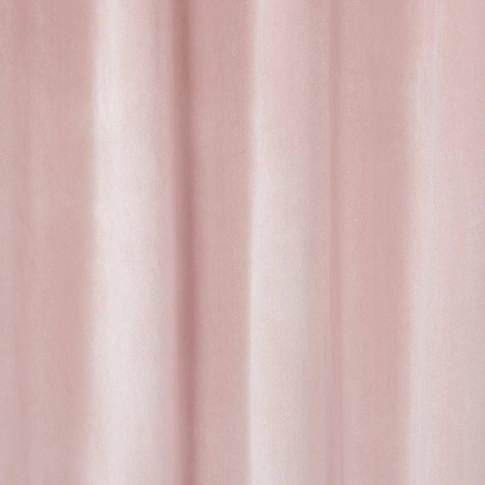 Set of 2 (96"x54") Velvet Heavyweight Pinch Pleat Top Curtain Panel Blush - Exclusive Home: Mid-Century Modern, Light Filtering