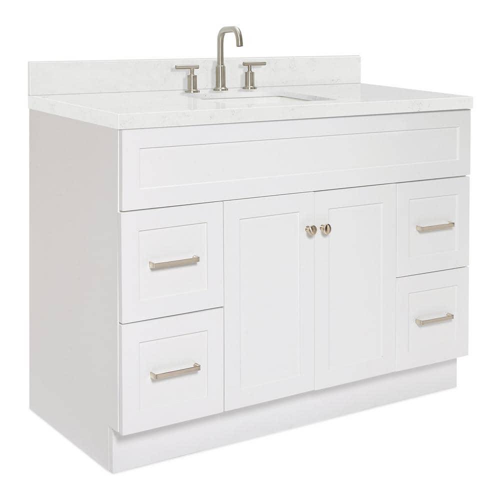 Ariel F048scqrvo Hamlet 48" Free Standing Single Basin Vanity Set - White