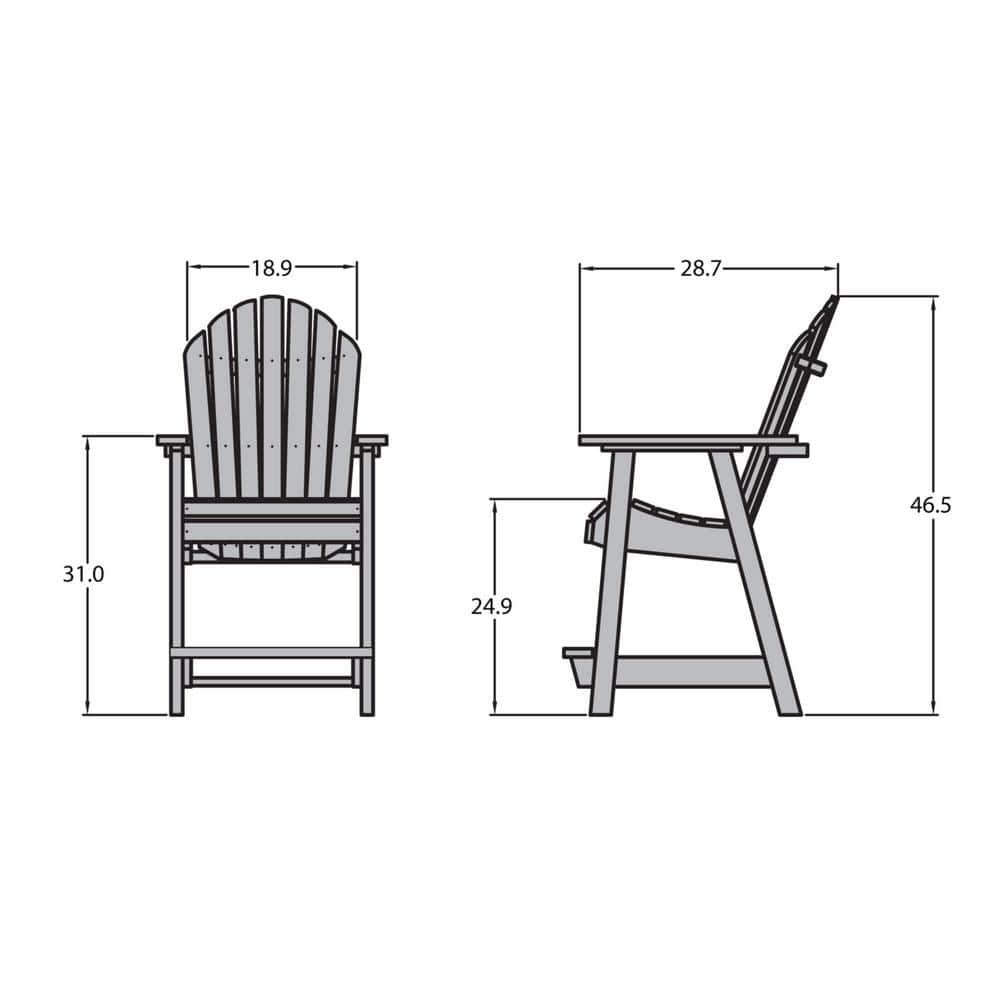 Hamilton Counter Deck Chair - highwood