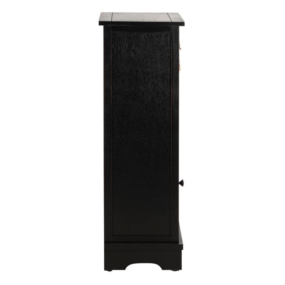 Connery Cabinet - Distressed Black - Safavieh.