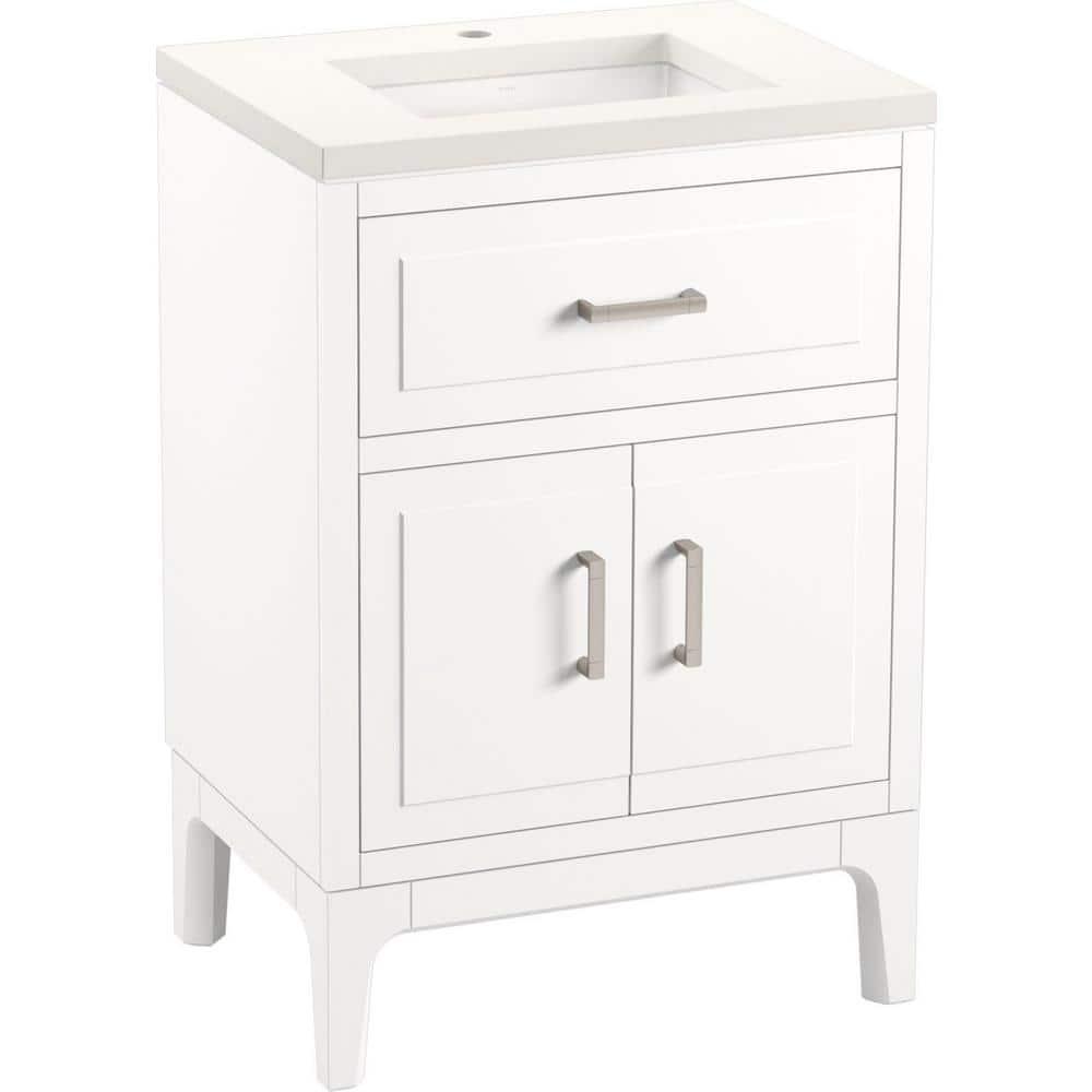Seer 24" Freestanding Single Bathroom Vanity Cabinet with Sink and Quartz Top