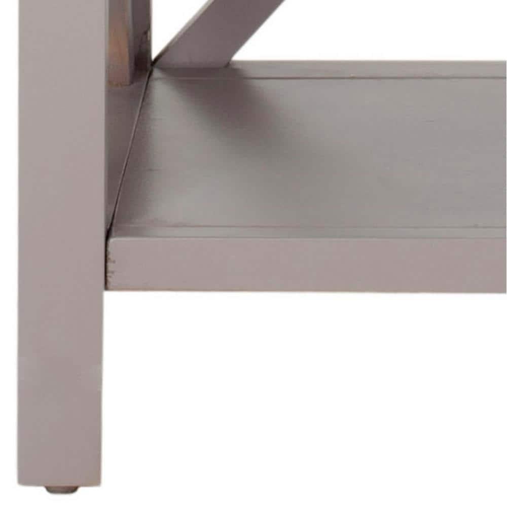 CandenceCross Back End Table - Grey - Safavieh.