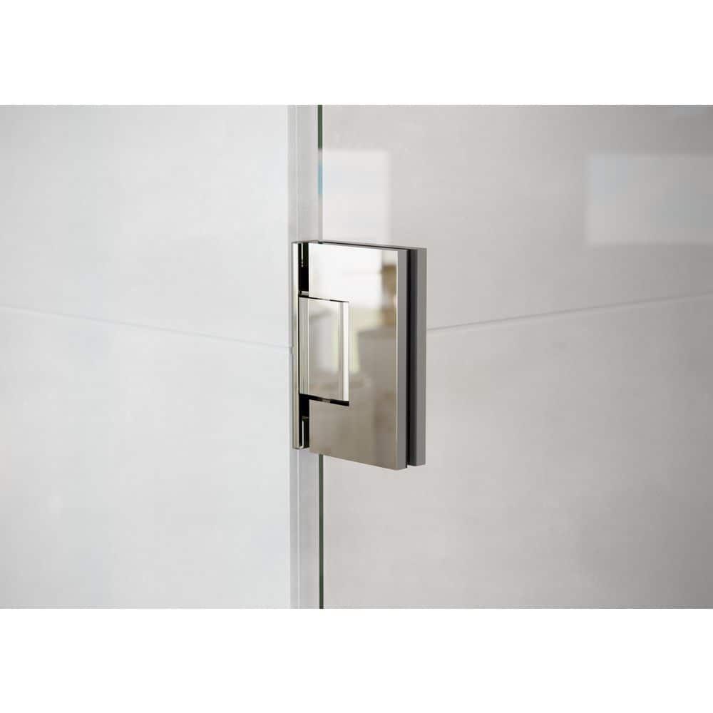 Illume 60 in. x 78 in. Fully Frameless Wall Hinge Shower Door