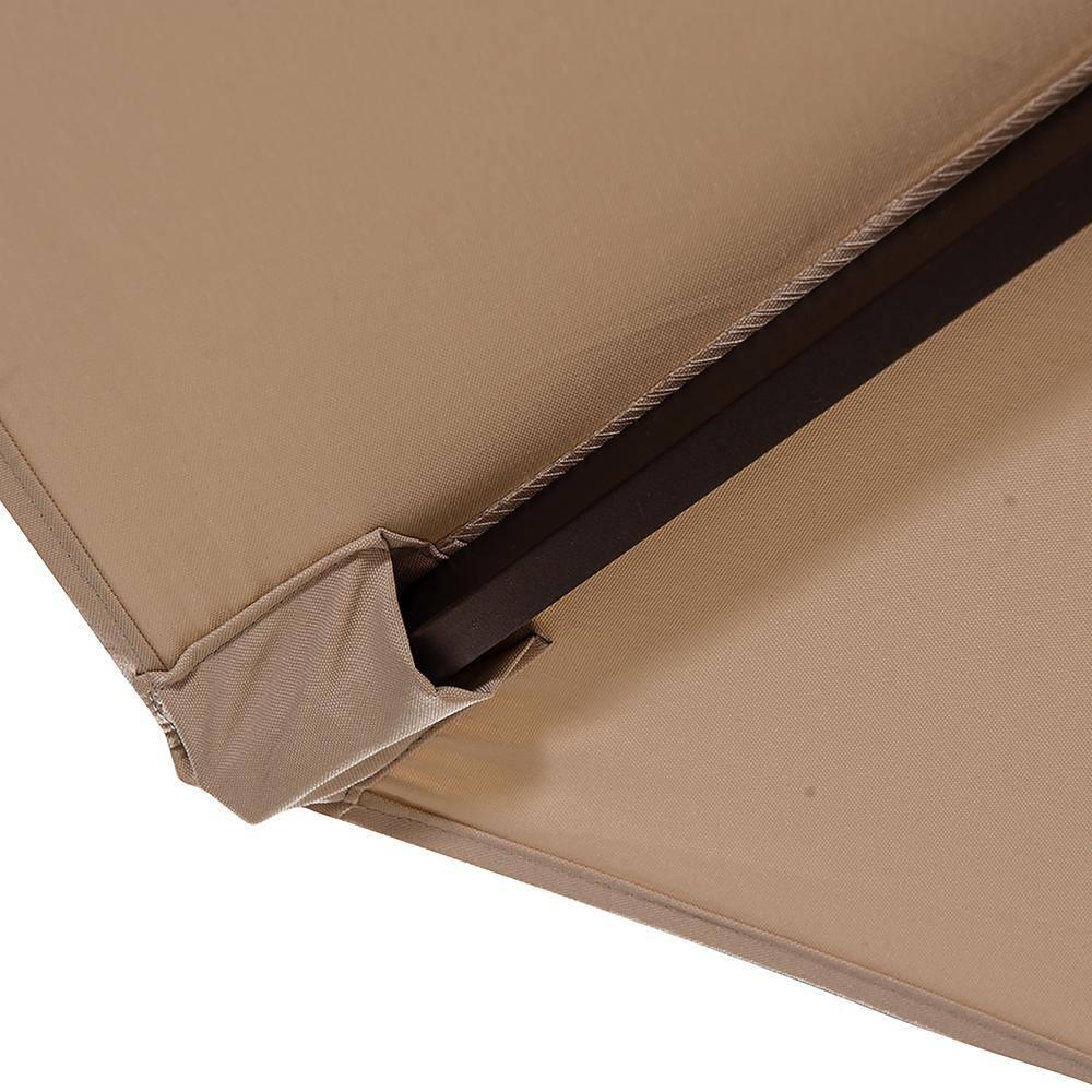 LAUSAINT HOME 10 ft Cantilever Patio Umbrella, Round Outdoor Beige Umbrella