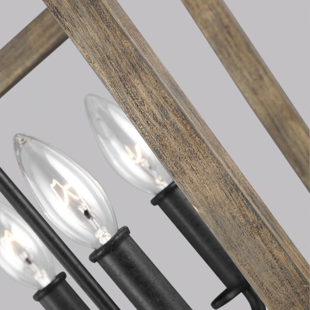 Buford Wood & Iron Chandelier (12"-26")