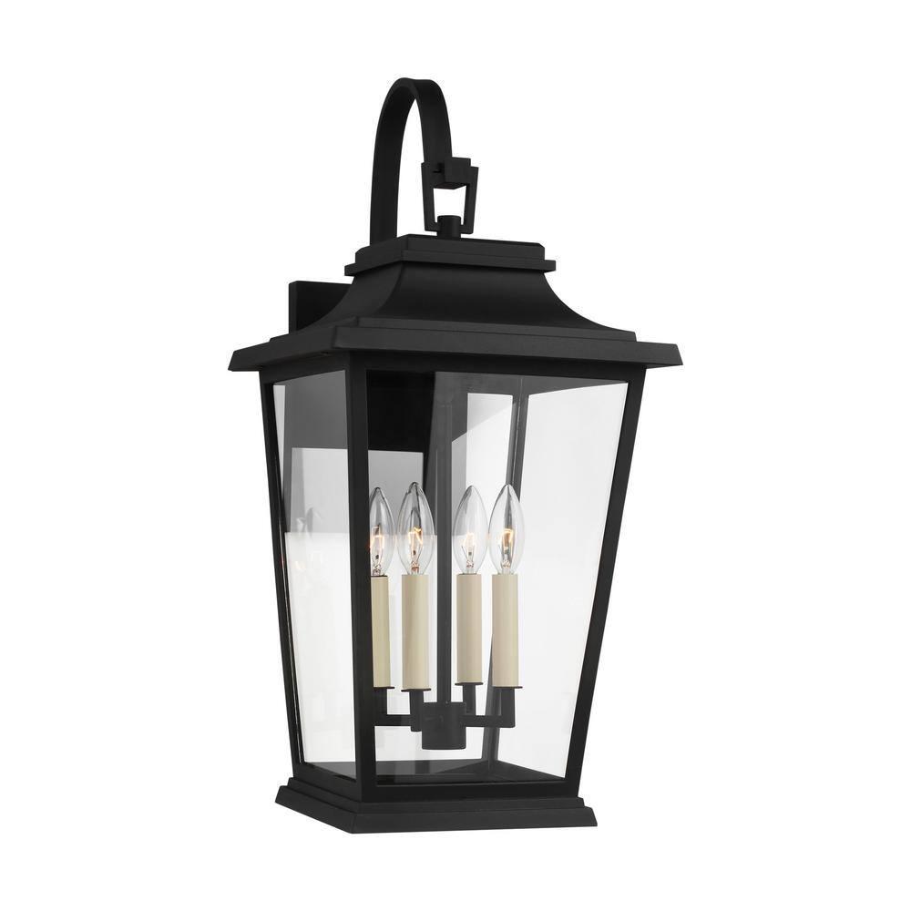 Generation Lighting Warren 25 3/4" High Black 4-Light Outdoor Wall Light