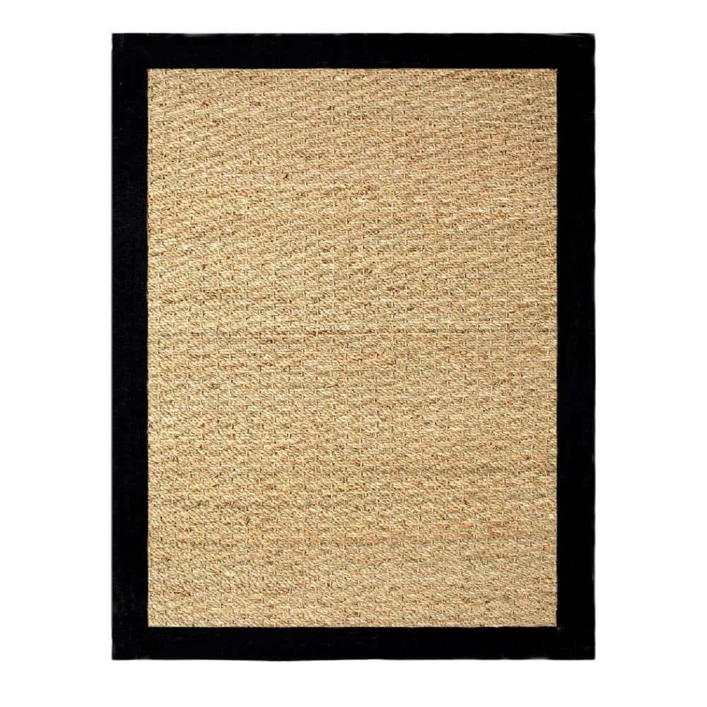 Chesapeake Seagrass Area Rug with Black border (5'x7')
