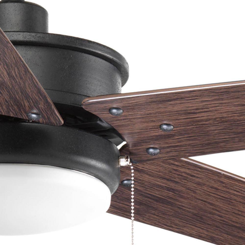 P2574-8030K-Progress Lighting-Whirl - Wide - Ceiling Fan - 1 Light - Damp Rated in Transitional style - 60 Inches wide by 15.88 Inches high-Forged