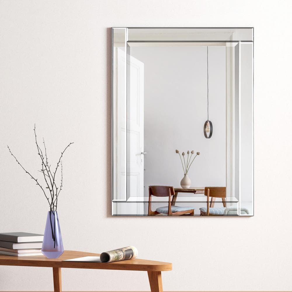 Empire Art Direct  Moderno Beveled Rectangle Wall Mirror