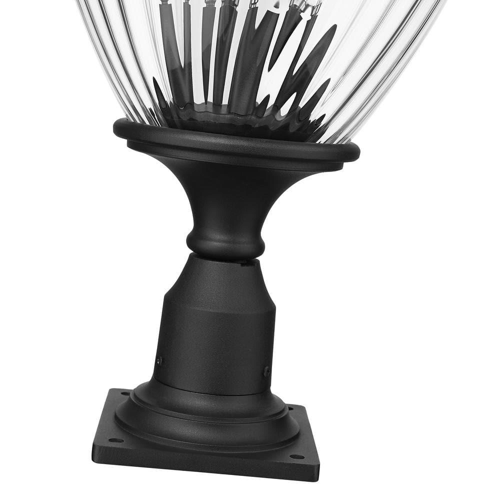 Z-Lite Davina 4 Light Outdoor Pier Mounted Fixture in Black