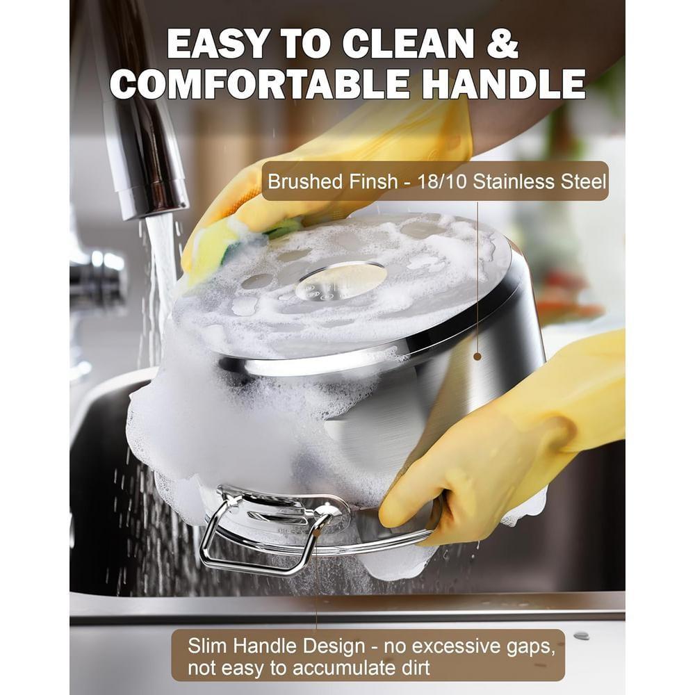 Cooks Standard Stainless Steel Stockpots, 20 Quart Professional Grade Large Stock Pot with Lid, Oven Safe Kitchen Big Pot for Cooking, Ollas de Cocina