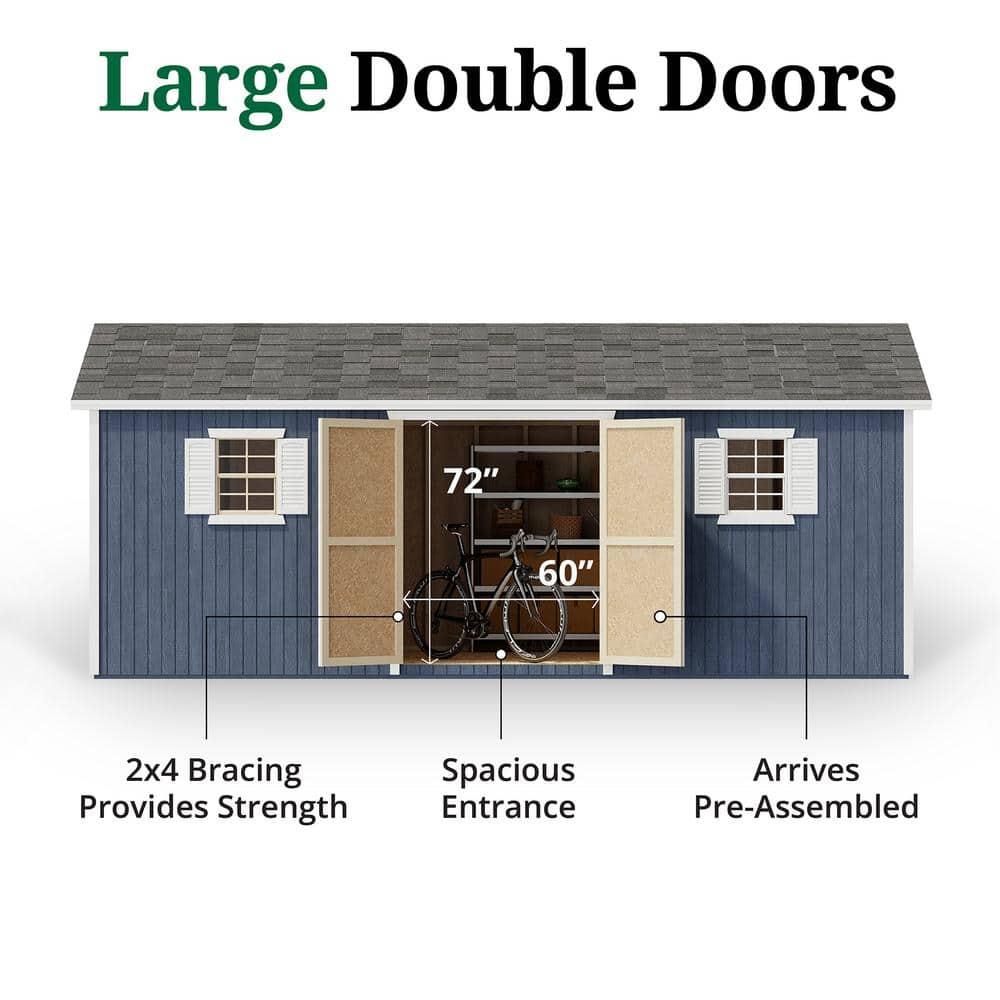 Little Cottage Co. Classic Workshop Outdoor Wood Storage Shed